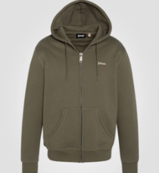 Sudadera verde caqui con capucha