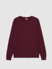 Sudadera color burdeos sin capucha